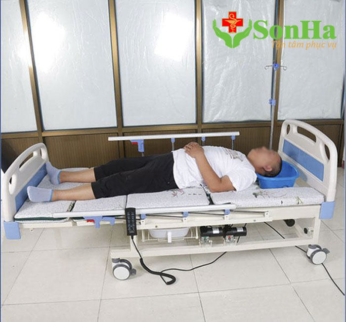 giường bệnh nhân nâng đầu DH-04, giường y tế dh-04 gội đầu